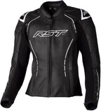 RST Ladies S1 CE Leather Jacket - Black/White Size XS - Main