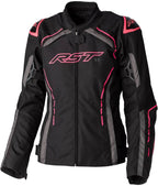 RST Ladies S1 CE Textile Jacket - Black/Neon Pink Size XL - Extra