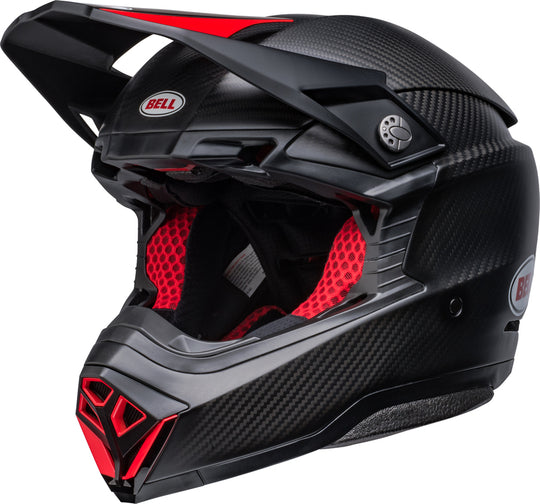 BELL Moto-10 Spherical Helmet - Satin/Gloss Black/Red - Extra