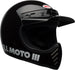 BELL Moto-3 Classic Helmet - Gloss Black - Extra