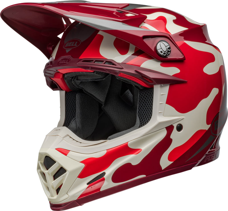 BELL Moto-9S Flex Helmet - Ferrandis Méchant Gloss Red/Silver - Extra