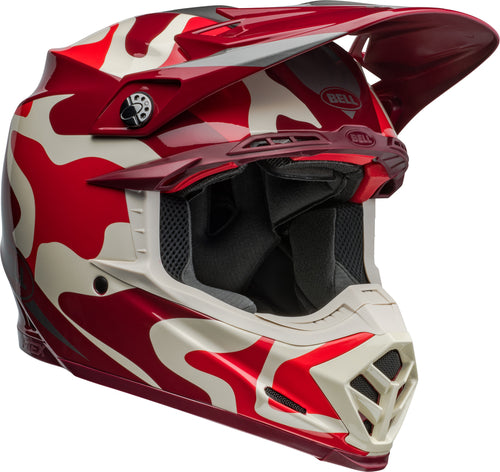 BELL Moto-9S Flex Helmet - Ferrandis Méchant Gloss Red/Silver - Extra