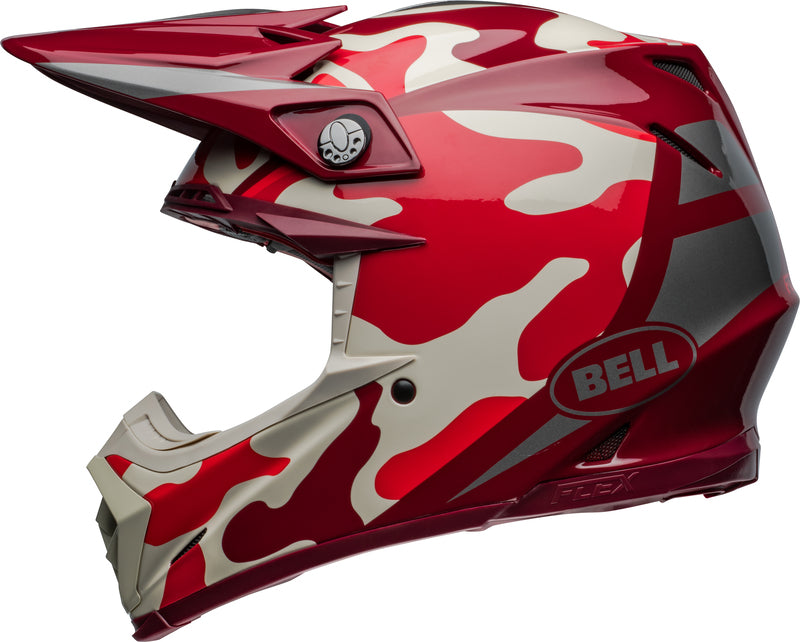 BELL Moto-9S Flex Helmet - Ferrandis Méchant Gloss Red/Silver - Extra