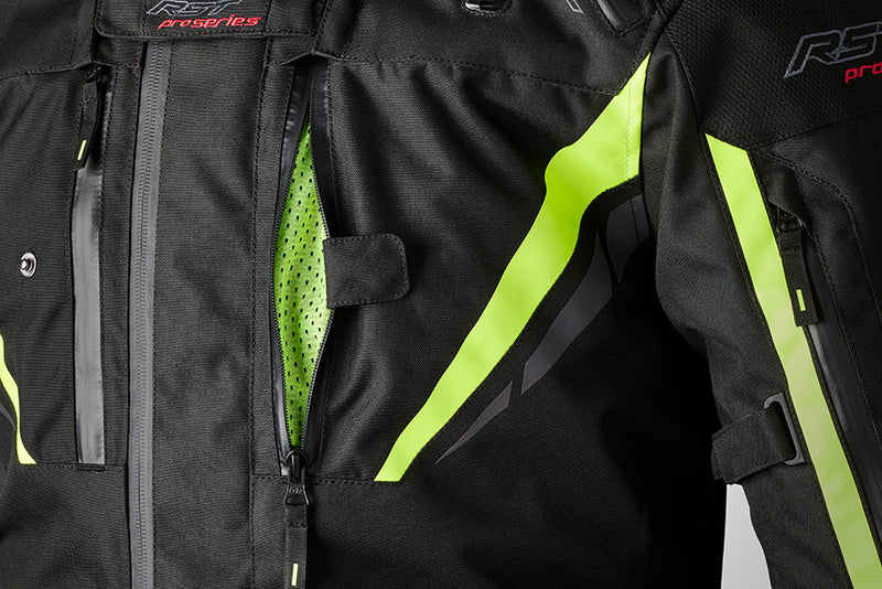RST Pro Series Paragon 7 Textile Jacket Men - Black/Flo Yellow - Extra