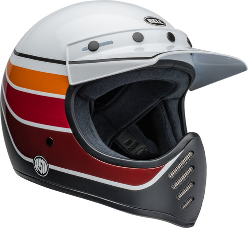BELL Moto-3 Helmet - RSD Saddleback Satin/Gloss White/Black - Extra