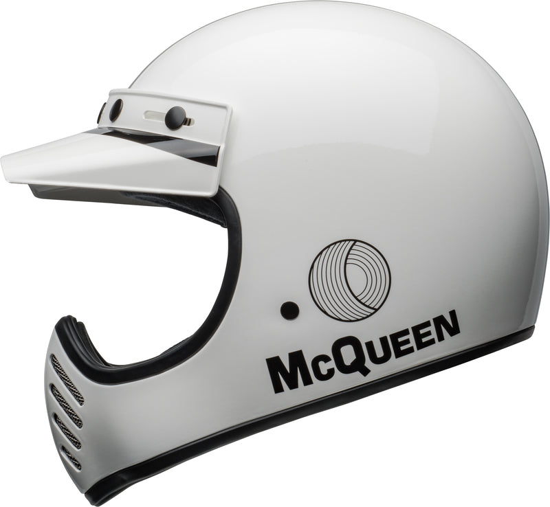 BELL Moto-3 Helmet - Steve McQueen Gloss White/Black - Extra