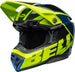 BELL Moto-10 Spherical Helmet - Sliced Matte/Gloss Retina/Blue - Extra