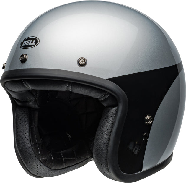 BELL Custom 500 Helmet - Chassis Gloss Silver Black - Extra
