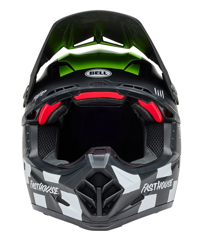 BELL Moto-9S Flex Helmet - Fasthouse Smoke Bomb Matte Gloss Black/HiViz Yellow - Extra