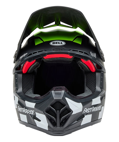 BELL Moto-9S Flex Helmet - Fasthouse Smoke Bomb Matte Gloss Black/HiViz Yellow - Extra
