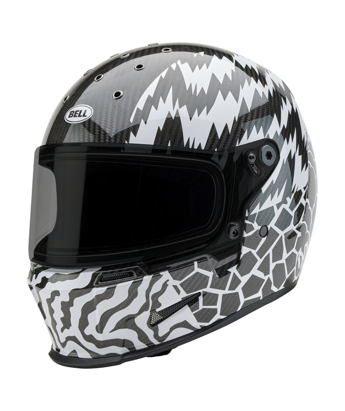 BELL Eliminator Carbon Helmet - Deathspray Gloss Black/White/Black - Extra