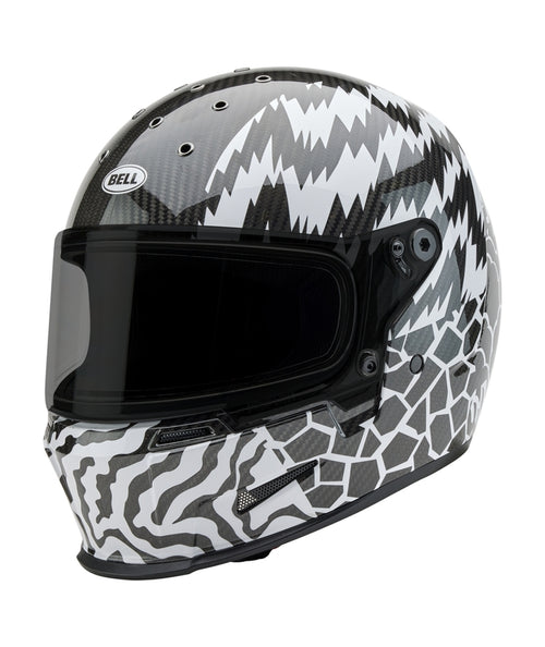 BELL Eliminator Carbon Helmet - Deathspray Gloss Black/White/Black - Extra