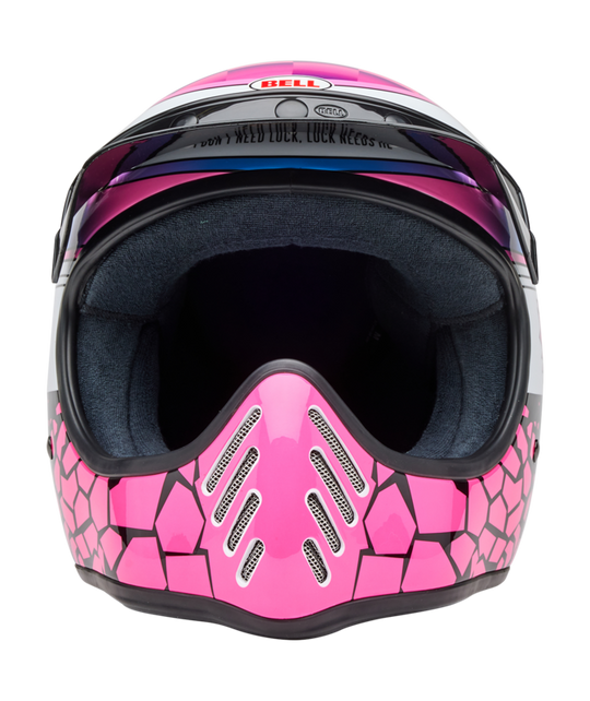 BELL Moto-3 Helmet - Deathspray Gloss Pink Purple - Extra