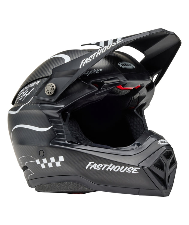 BELL Moto-10 Spherical Mips Helmet - Fasthouse Raven Matte Black/White - Extra