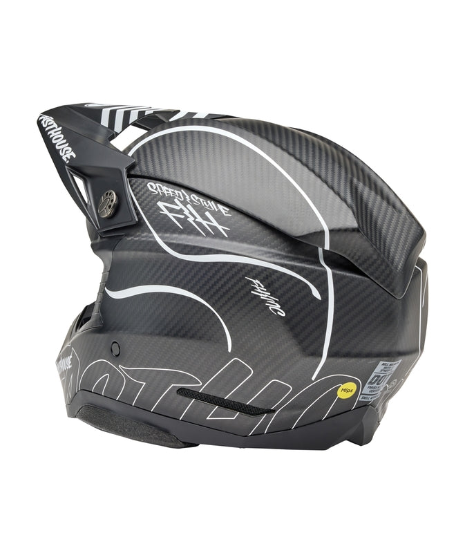 BELL Moto-10 Spherical Mips Helmet - Fasthouse Raven Matte Black/White - Extra