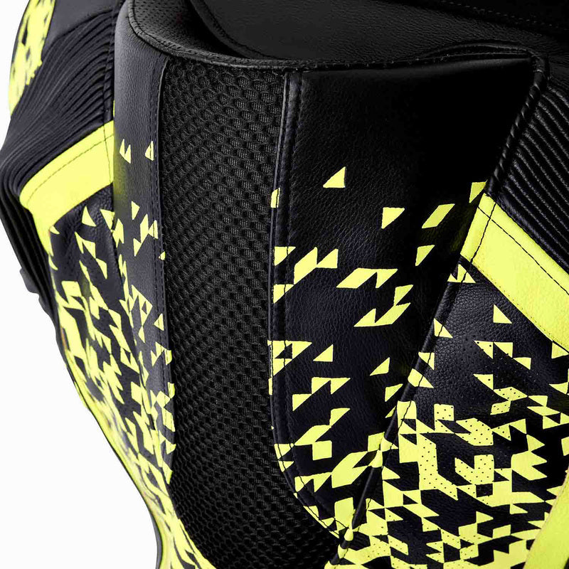 RST Pro Series D3O Airbag Leather Suit - Black/Flo Yellow - Extra