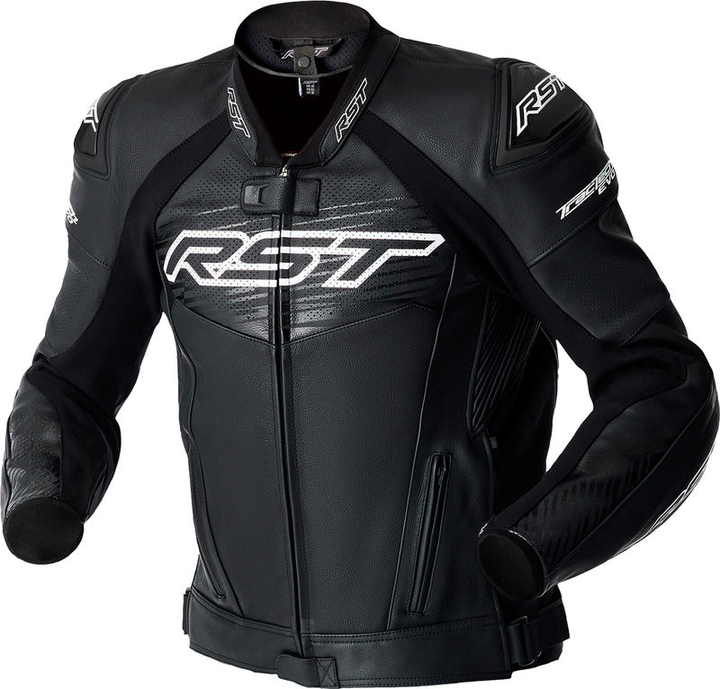 RST Tractech Evo D3O Leather Jacket - Black/White - Main