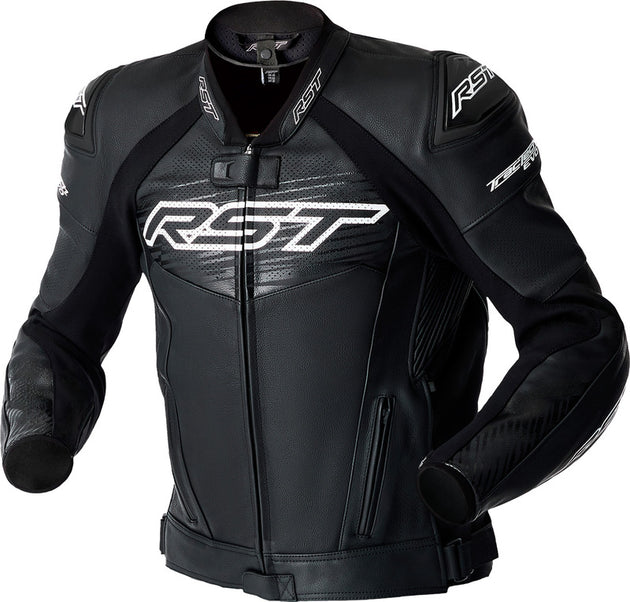 RST Tractech Evo D3O Leather Jacket - Black/White - Main