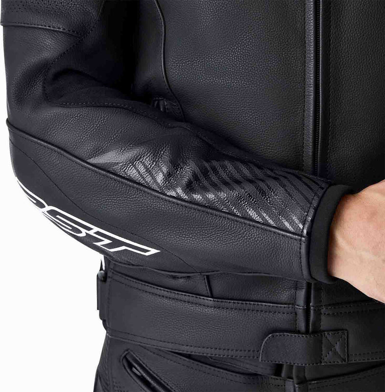 RST Tractech Evo D3O Leather Jacket - Black/White - Extra