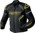 RST S1 D3O Leather Jacket - Black/Neon Yellow - Main