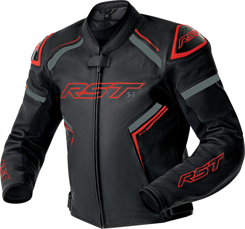 RST S1 D3O Leather Jacket - Black/Red - Main