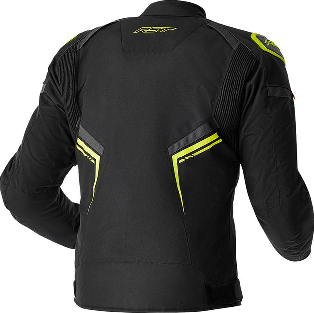 RST S1 D3O Textile Jacket - Black/Flo Yellow - Extra