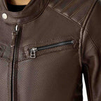 RST Roadster Air D3O Leather Ladies Jacket - Brown - Extra