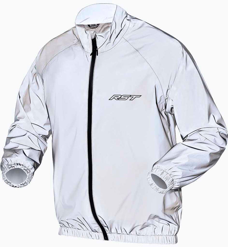 RST Night Rider Waterproof Reflective Rain Jacket - Silver - Extra