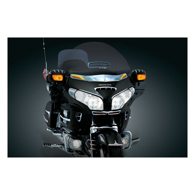 Kuryakyn, Windshield trim with turn signal accents, chrome