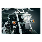 Kuryakyn, Front deep dish bezels w/smoke lenses, amber bulb