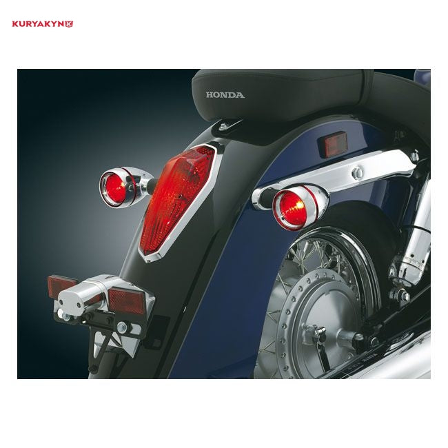 Kuryakyn, Deep dish bezels w/red lenses, chrome