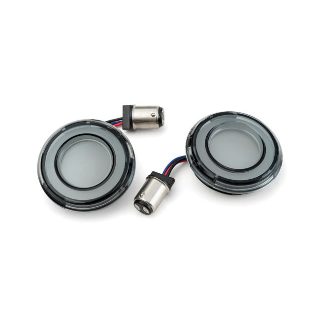Kuryakyn, rear Tracer LED turn signal insert set. Smoke lens
