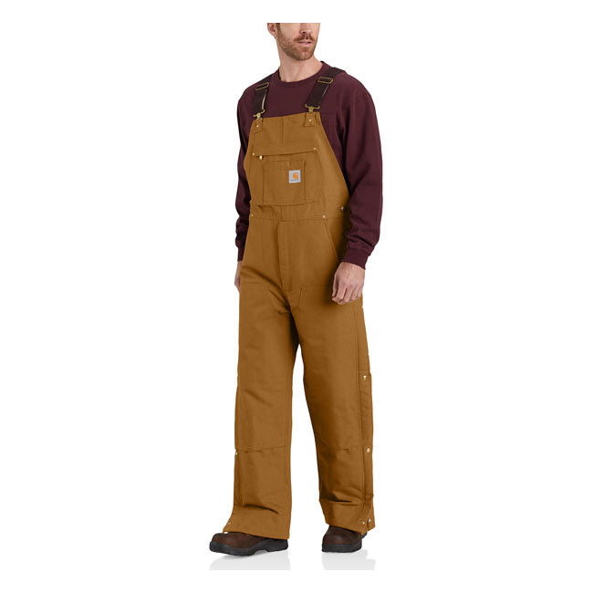 Carhartt Duck insulated bib overall carhartt brown