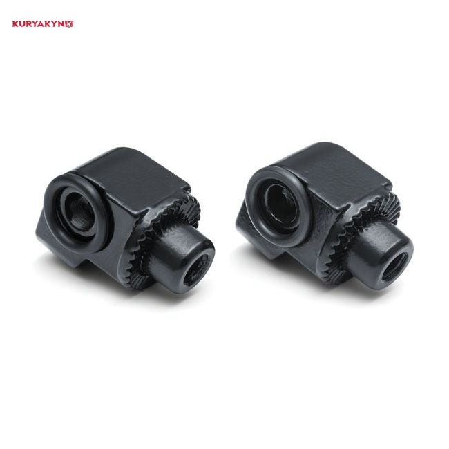 Kuryakyn, Splined footpeg adapters, rear. Satin black
