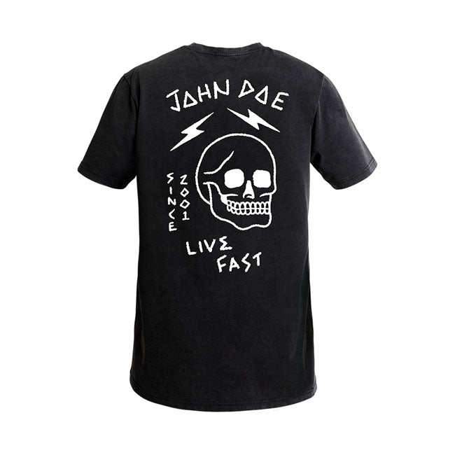 John Doe Live fast Skull T-shirt black