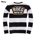 Roeg Shawn stripe sweatshirt off-white/black