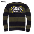 Roeg Shawn stripe sweatshirt army/black