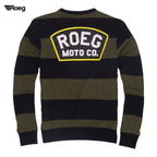 Roeg Shawn stripe sweatshirt army/black
