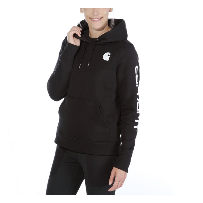 Carhartt Logo Sleeve female hoodie black