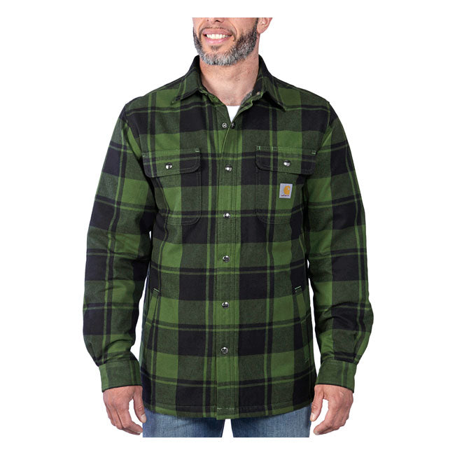 Carhartt Flannel sherpa-lined shirt chive