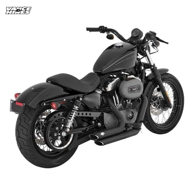 Vance & Hines, 2-1/2" Shortshots staggered exh. Black