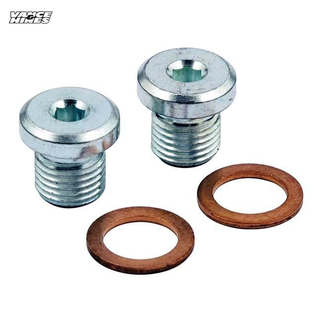 Vance & Hines, 12mm O2 sensor plug set. Zinc.