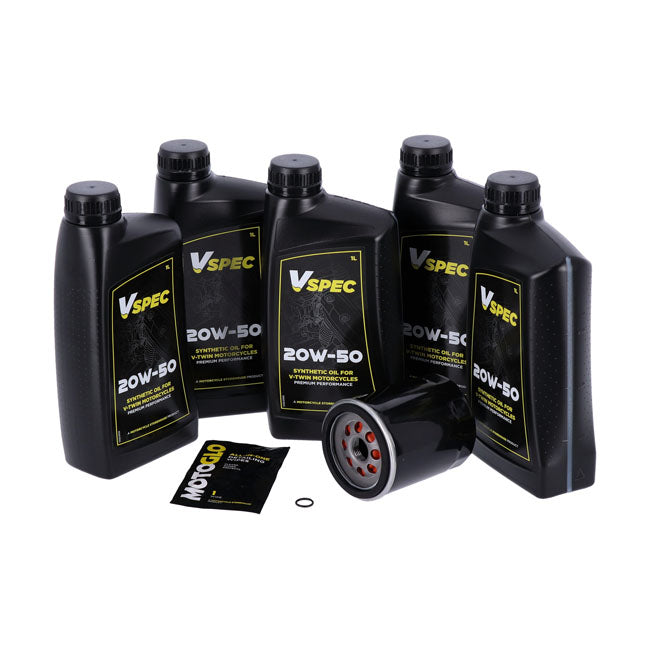 MCS, engine oil service kit. Black. 5L. 20W50 Synthetic
