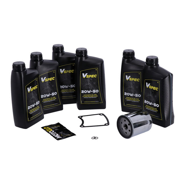 MCS, ''Big Oil'' service kit. Full synthetic. Chrome filter