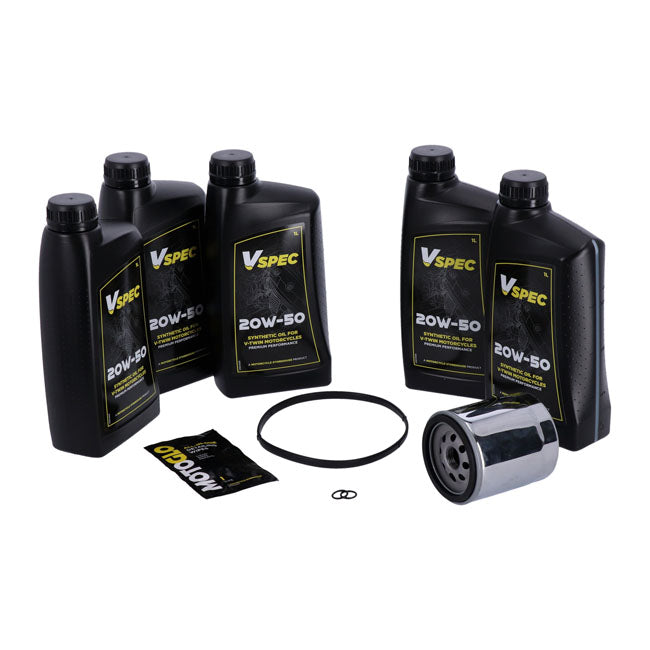 MCS, ''Big Oil'' service kit. Full synthetic. Chrome filter