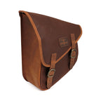 Longride, swingarm bag. Brown, waxed cotton