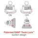 Baza cu ventuză RAM® Twist-Lock™ cu bilă