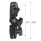 RAM® Braț pivotant și cu clichet din material compozit cu două prize