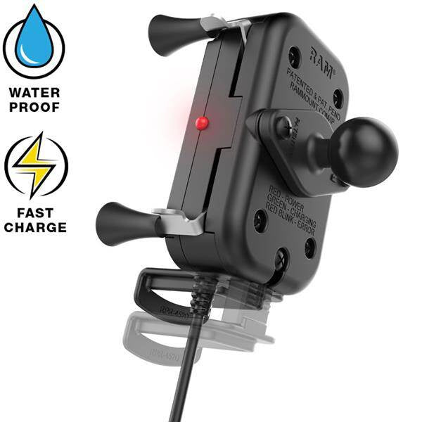 RAM® Tough-Charge™ 15W Suport de încărcare wireless rezistent la apă cu încărcător