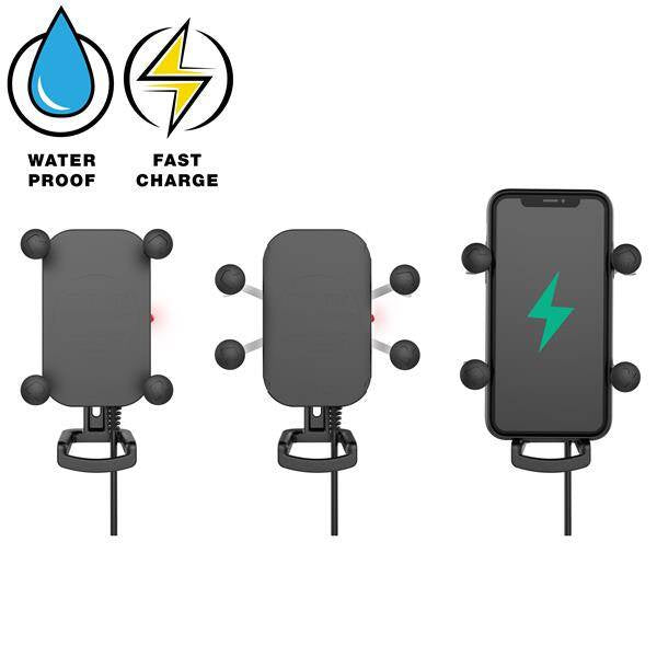 RAM® Tough-Charge™ 15W Suport pentru motocicletă cu încărcare fără fir rezistent la apă